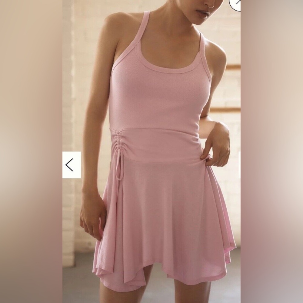 NWT Daily Practice Anthropologie Half Pipe Mini Dress Pink Rose Medium